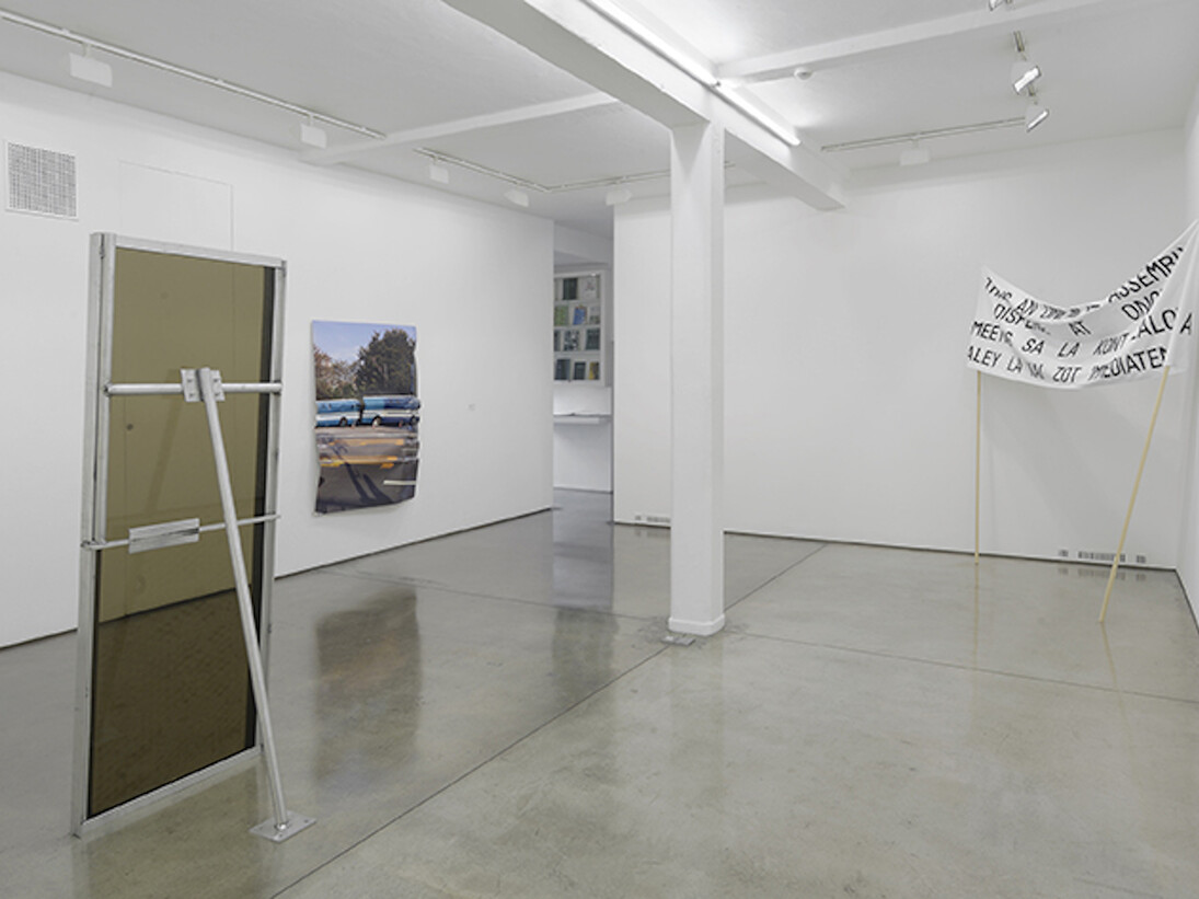 Gardar Eide Einarsson and Oscar Tuazon, Exhibition view. Courtesy of Maureen Paley