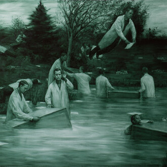 Peter Martensen, The Relocation, 2013, Oil on Canvas, 63" x 85½"