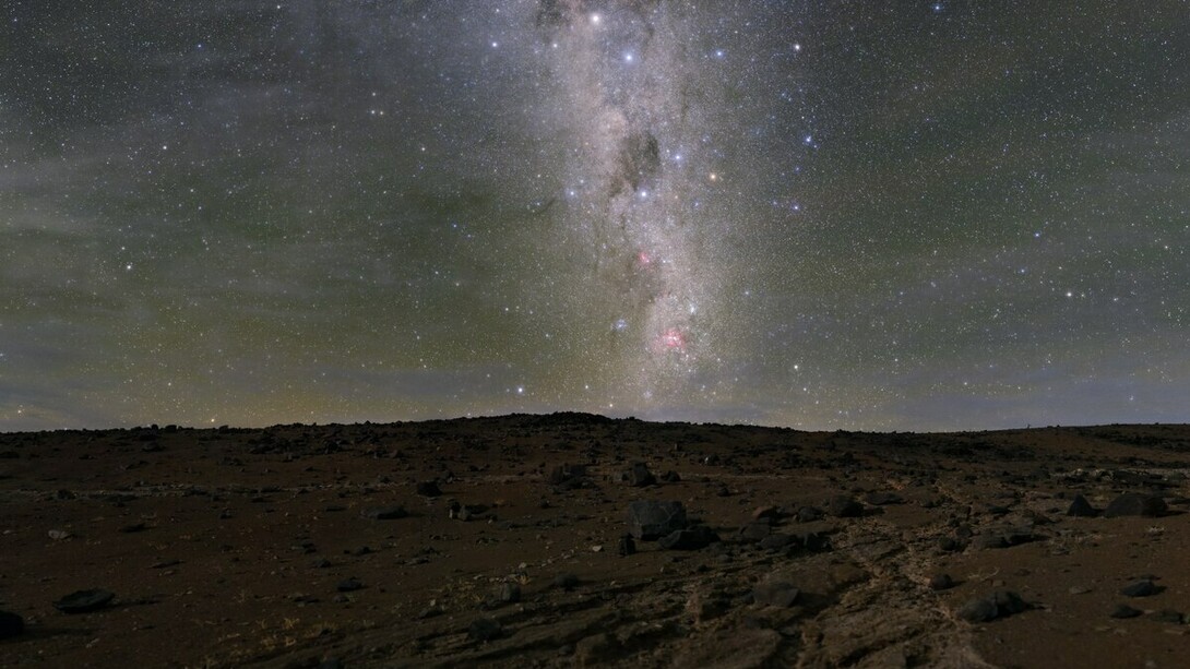 Rio de estrellas, rio de arena. Rio seco en el desierto de Atacama, Chile

