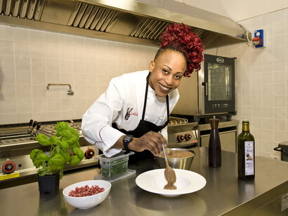 Victoire Gouloubi al lavoro