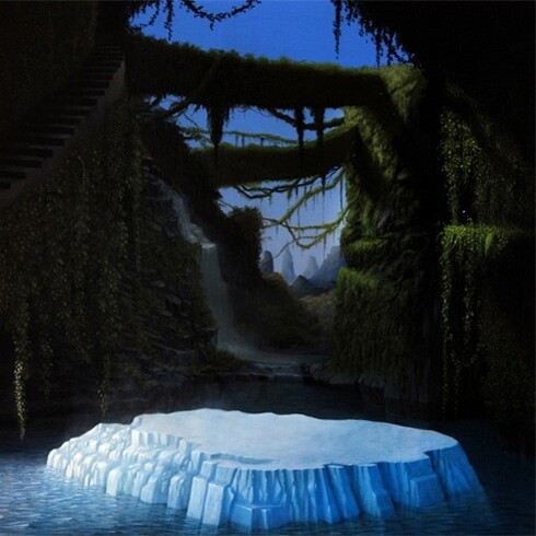 Paolo Pibi, Centro Commerciale, 40 x 40 cm, 2014, acrilico su tela