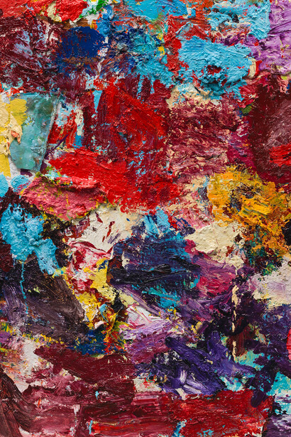 Tom Robinson, Calm Becalms (detail), 2023
olio su lino, 71.5x91.5, Messum's, London