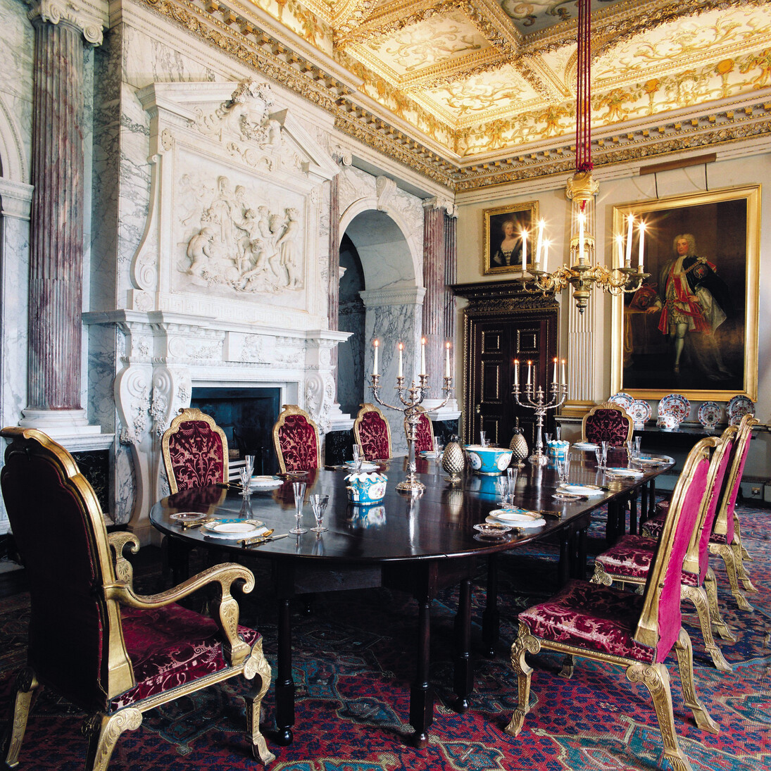 Houghton Hall, The Marble Parlour. Phozo by Nick McCann