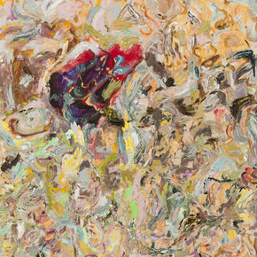 Larry Poons, The shadow boys (detail), 2025. Courtesy of Wetterling Gallery