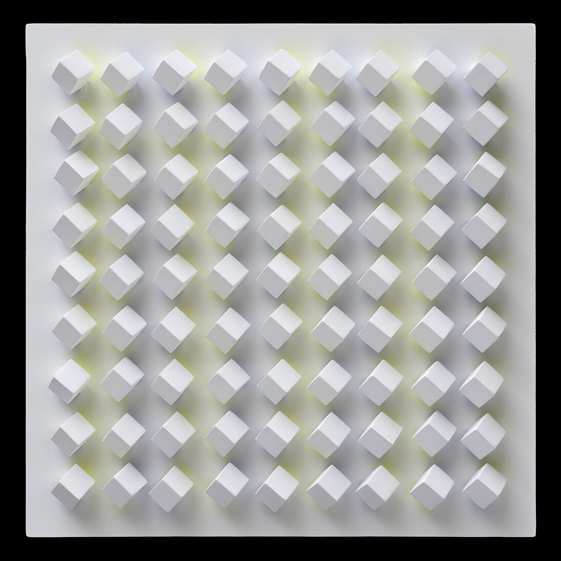 Luis Tomasello, Atmosphère Chromoplastique N.1016,
2012, Acrylic on wood, 50 x 50 x 7 cm
