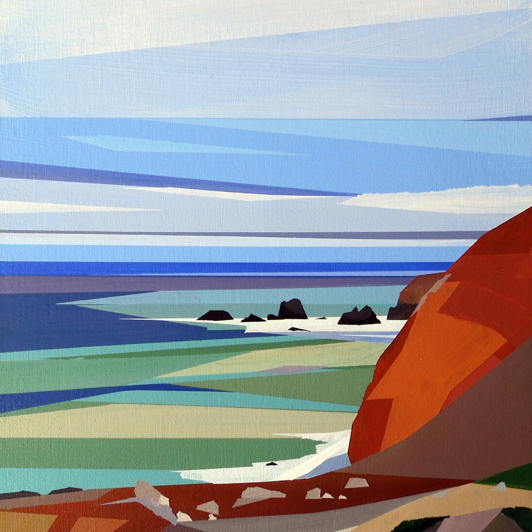 Rockaway State Beach, 2014, 10x8" acrylic on panel