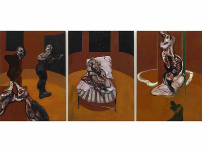 Francis Bacon. Three Studies for Figures at the Base of a Crucifixion