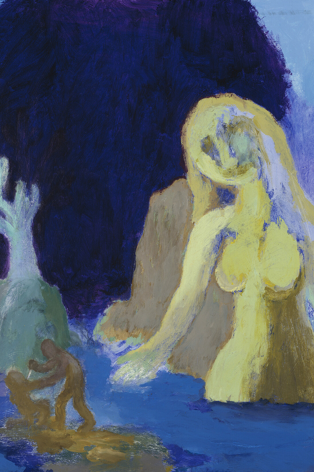 Ken Kiff, Woman Watching a Murder, 1996, Acrylic on board, 76.2 x 63.5 cm. / 30 x 25 in.