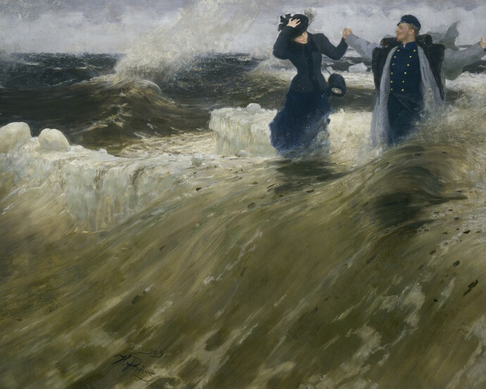 Il’ja Repin, Che vastità!, olio su tela, 1903
