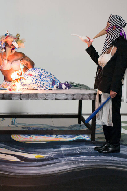 Ramin Haer­izadeh, Rokni Haer­izadeh, and Hesam Rahmanian. Courtesy of SCHIRN