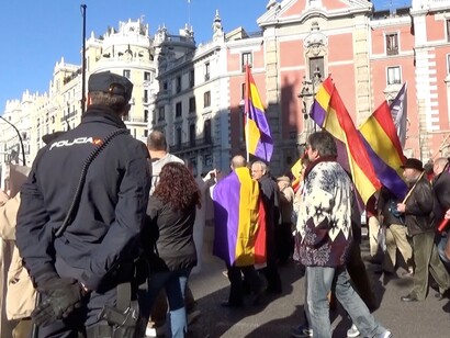 Manifestación republicana en el centro de Madrid