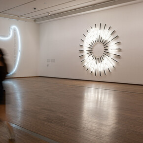 Brigitte Kowanz, Light is what we see, exhibition view. Courtesy of Albertina Museum