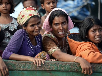 The Rohingya people escaping from Myanmar