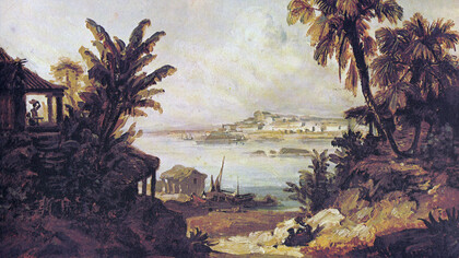 Vista desde Soledad hacia Angostura, Ferdinand Bellermann, 1843 (detalle)