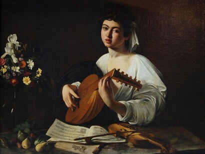 Caravaggio. Joven tocando el laud. 1596