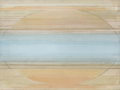 Ed Clark. Yucatan Beige, 1976
acrylic on canvas, 109.2 cm x 143.5 cm (43" x 56-1/2") © Ed Clark, courtesy of the artist and the N'Namdi Center for Contemporary Art. Photography by Damian Griffiths 



