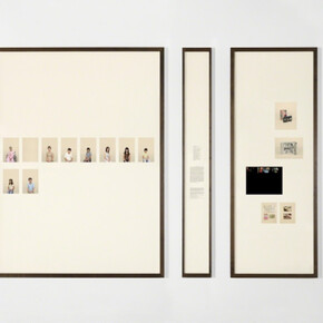 Taryn Simon, Chapter V, A Living Man Declared Dead and Other Chapters I-XVIII, 2011, Archival inkjet prints comprised of 3 components, 84 x 118 3/4 inches (213.4 x 301.6 cm) © Taryn Simon. Courtesy Gagosian.
