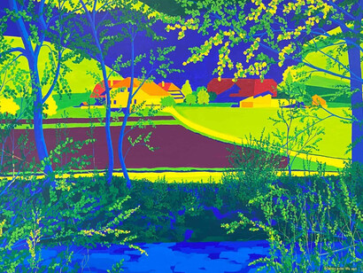 Multifaceted emmental, artwork in exhibition. Courtesy of Franz Gertsch Museum