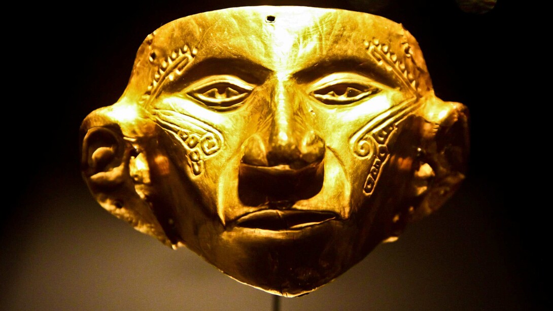 Máscara de chamán en el Museo del Oro