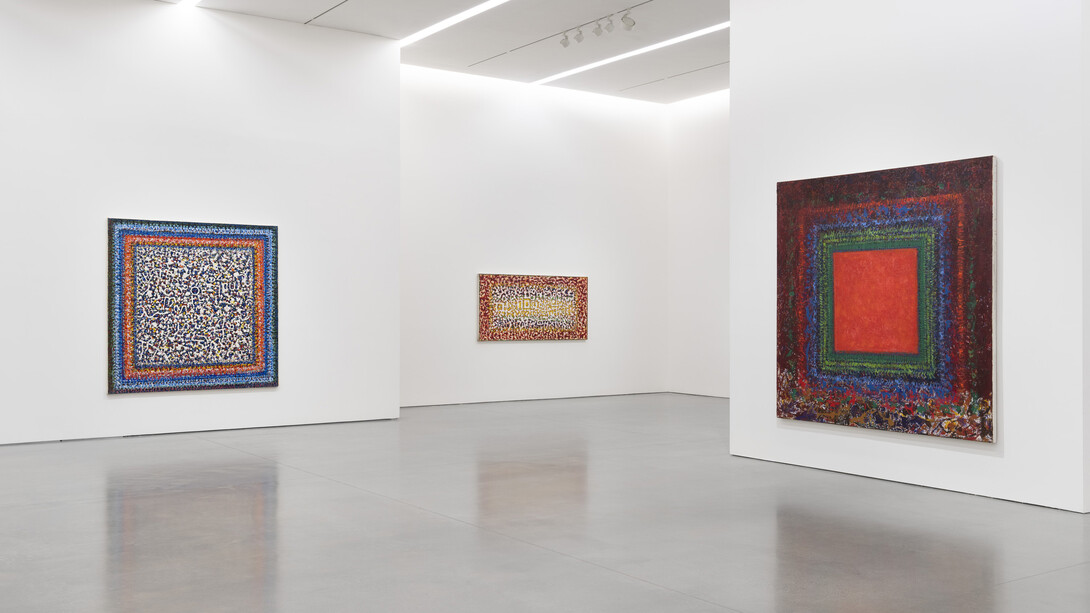 Richard Pousette-Dart, Geometry of summer, exhibition view. Courtesy of Pace Gallery