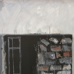 F. Plessi_La stanza dei sassi n. 3_1990_cm 70 x 100