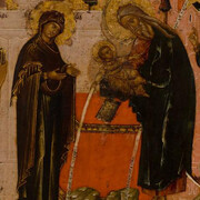 The meeting of the lord (detail), 1620–1630s. Moscow. Courtesy of the New Tretyakov Gallery 