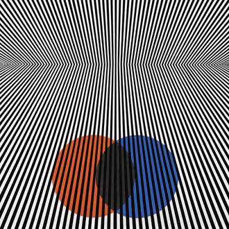 Franco Grignani, Grandangolare, 1965, tecnica mista su cartone Schoeller, 75 x 104 cm, Collezione privata, © Matteo Zarbo