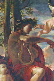 Nicolas Poussin, La inspiración del poeta (detalle), c. 1630
