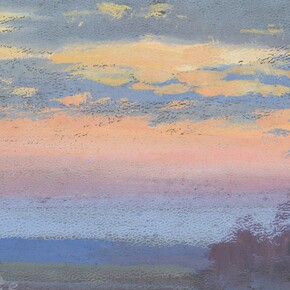 Louis Douzette, Abendhimmel über einer landschaft. Courtesy of Gemäldegalerie