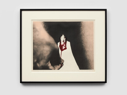Judy Chicago, Red Flag, 1971. © Judy CHICAGO; Courtesy of Richard Saltoun Gallery, London. Photo by Ben Westoby.