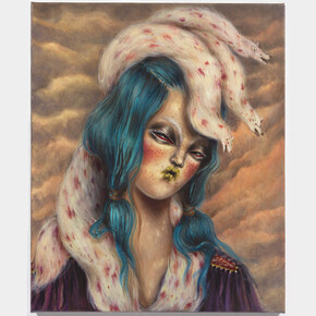DCG London, Blue Hair Muse, 2021, Oil on canvas, 61 x 50cm. Courtesy of Dorothy Circus Gallery and the artist 