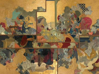 Manjunath Kamath, Around the white fountain (detail), 2026. Courtesy of Sakshi Gallery