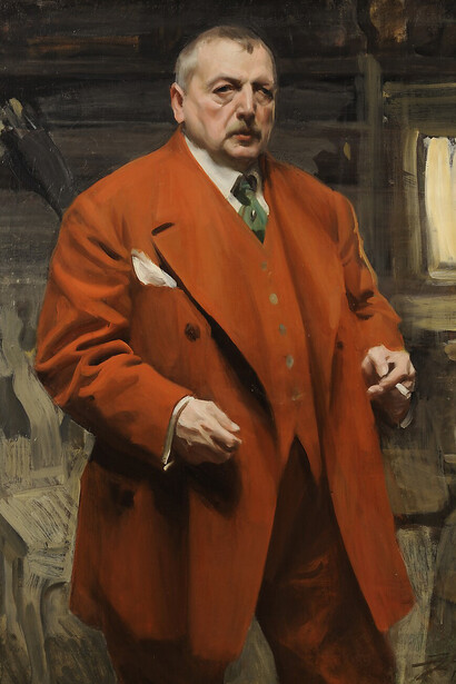 Anders Zorn, Selbstporträt in rot, 1915. Mit freundlicher Genehmigung der Hamburger Kunsthalle