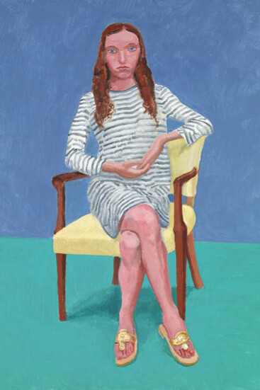 David Hockney,
Oona Zlamany, 22-23 July (2014),
Acrylic on canvas,
121.9 x 91.4 cm © David Hockney,
Photo Credit: Richard Schmidt