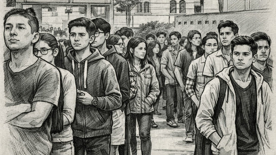 La escena se repite: jóvenes preparados para esperar más que para elegir