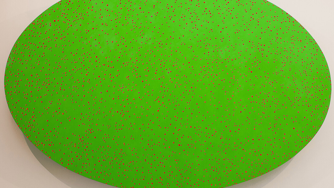 Didier Mencoboni, O, 2015, Acrylique sur toile, 450 x 280 cm, Courtesy Galerie Eric Dupont Pierre