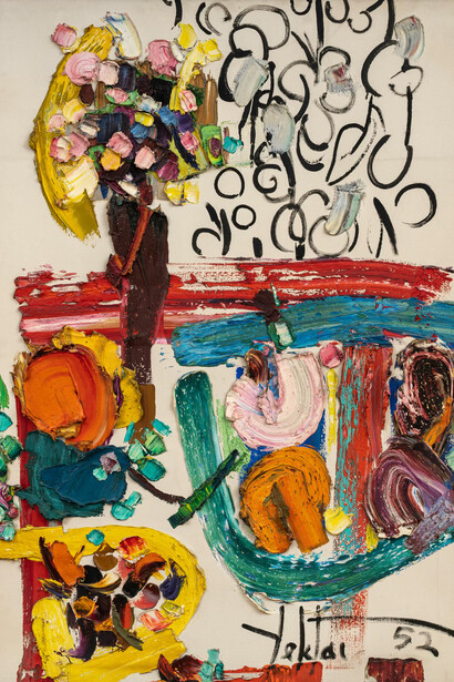 Manoucher Yektai, Curtain and still life (detail), 1952. Courtesy of the Institute of Contemporary Art