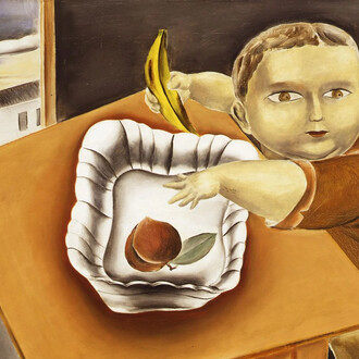 Yasuo Kuniyoshi, Boy stealing fruit (detail), 1923. Courtesy of Columbus Museum of Art