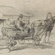  V.M. Vasnetsov, Two men in a four-wheeled cart, 1871. Courtesy of Tretyakov Gallery