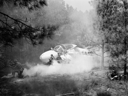 An-My Lê, Small Wars, (rescue), 1999-2002, Gelatin silver print, 26.5 x 38 inches, Edition of 5, Image courtesy of the artist and Murray Guy, New York
