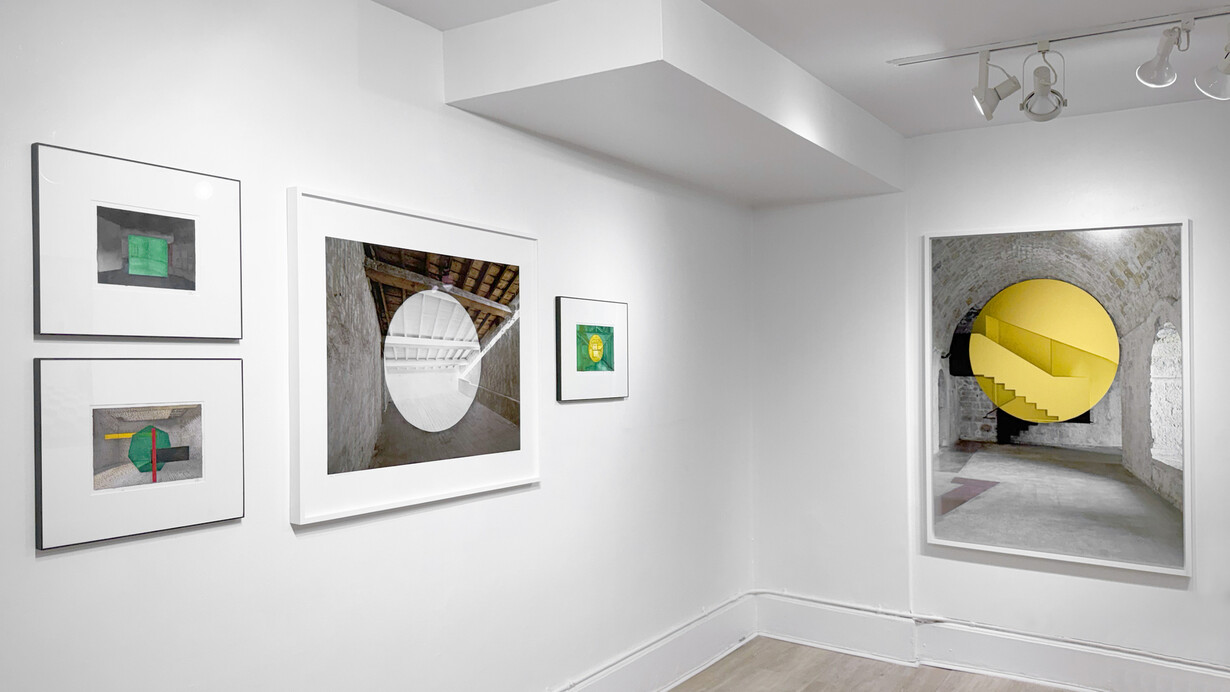 Georges Rousse, Quiet spaces, exhibition view. Courtesy of Sous Les Etoiles Gallery