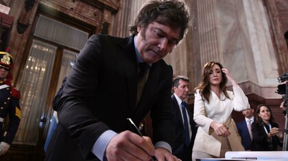 Presidential inauguration ceremony and transfer of power, at the National Congress, on December 10, 2023 in Buenos Aires, Argentina