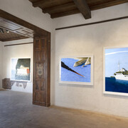 Julio Larraz, Poesia, potere, ironia, exhibition view. Courtesy of the Contini Art Gallery