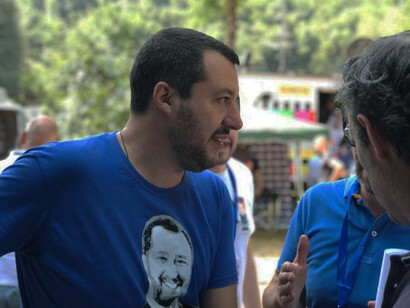 Matteo Salvini incontra i simpatizzanti
