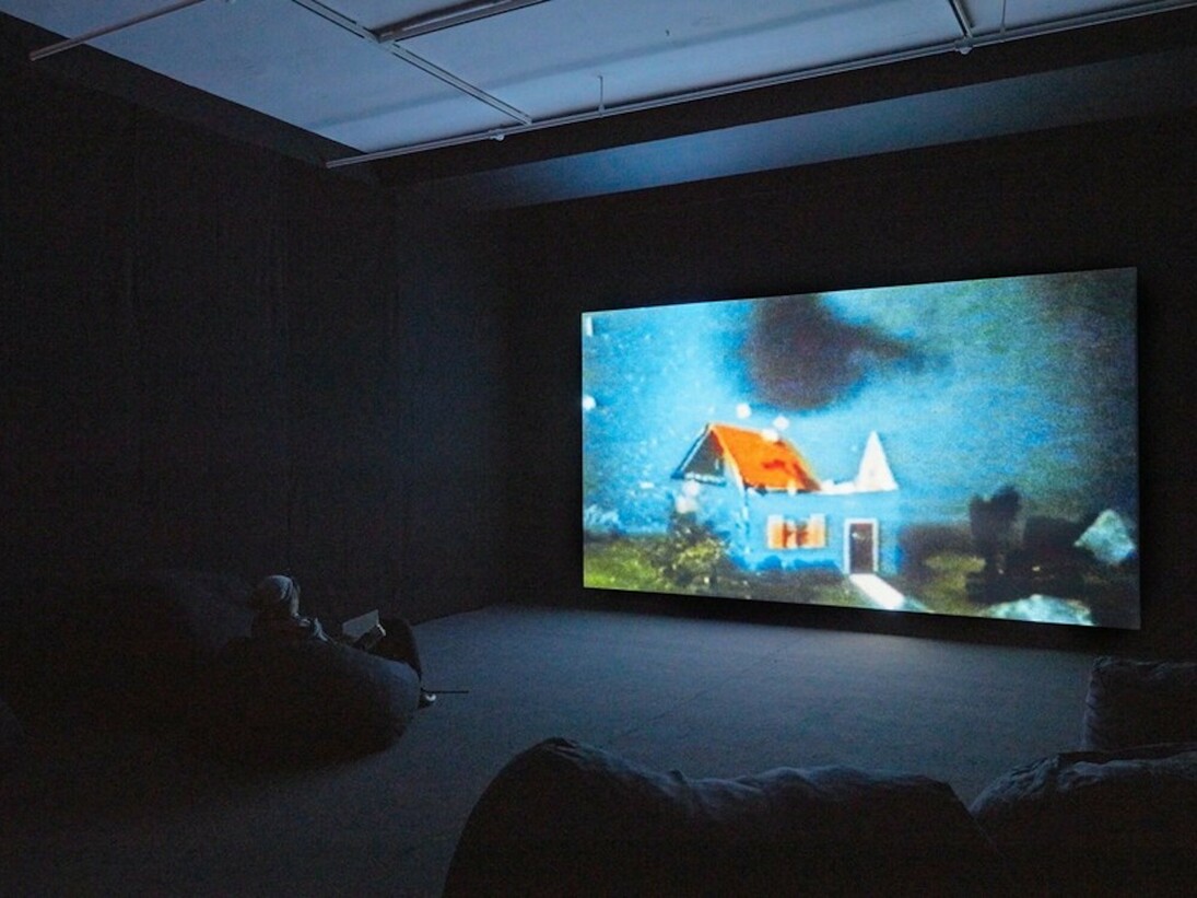 Johan Grimonprez. Blue Orchids, Exhibition view. Courtesy of Sean Kelly