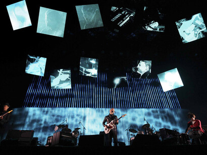 Un momento del concerto dei Radiohead a Firenze