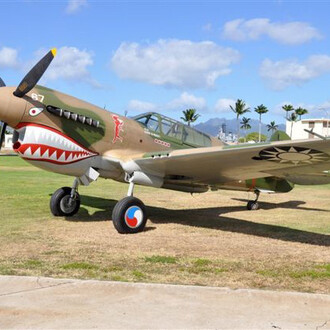 Curtiss P-40E Warhawk. Courtesy of Pearl Harbor Aviation Museum