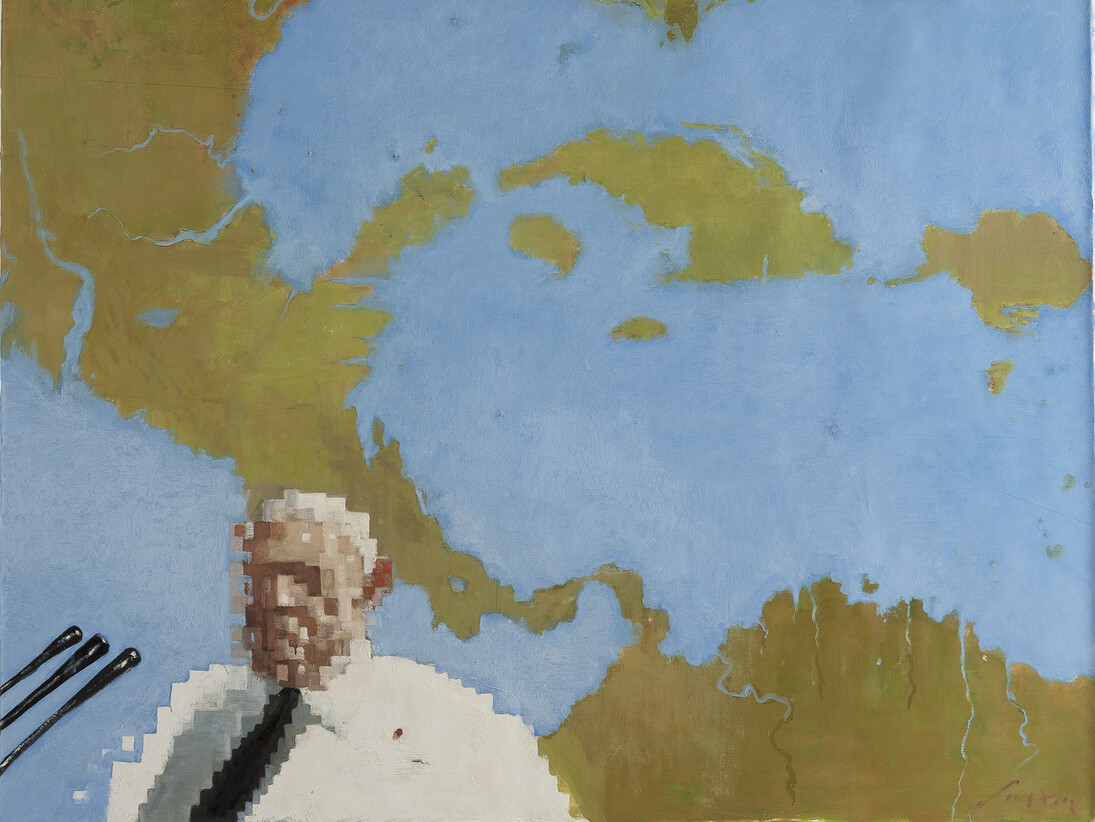 Julio Larraz, Head of Secret Police, 2011, Oil on Canvas, 50 x 60 in