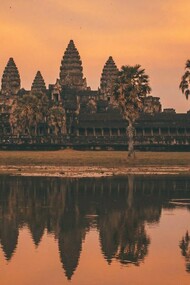 Tempio Angkor Wat, Sieam Reap, Cambogia. Il passato glorioso della Cambogia durante il Regno Khmer è testimoniato dalle rovine di Angkor Wat, Siem Reap, i templi di Angkor Thom e il Ta Som