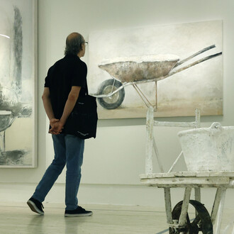 Carmen Laffón, Variaciones, vista de exhibición. Cortesía del Museo Nacional Thyssen-Bornemisza